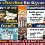 “कैबिनेट का महा-ब्लॉकबस्टर फैसला: बिहार की सड़कों पर बरसेगा ₹2,675 करोड़, सरकारी कर्मचारियों को कैशलेस इलाज का बड़ा तोहफा!”